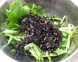 水菜のごま昆布和え作り方2写真