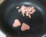 スパムでハート❤くるくるラップおにぎり作り方3写真
