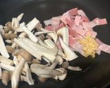 きのこと塩昆布のワンパンパスタ作り方1写真