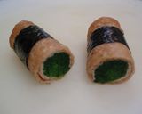 お弁当のおかず　ほうれん草の稲荷巻き作り方4写真