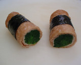 お弁当のおかず　ほうれん草の稲荷巻き作り方4写真