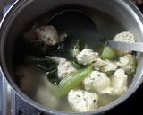 鶏つくねと青梗菜のスープ作り方4写真