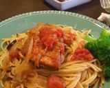 チキンのトマトソース煮込みスパゲッティ作り方14写真
