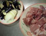 鶏もも肉と茄子のスイートチリソース炒め作り方1写真