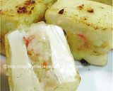 揚げない揚げ豆腐風★豆腐で海老を挟み焼き作り方6写真