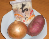 さつまいものおかず☆甘辛炒め作り方1写真