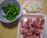 豚肉としし唐の甘酢炒め♪作り方1写真
