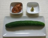 さっぱり柑橘系☆梅きゅう作り方1写真