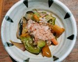 茗荷と野菜の焼きびたし作り方5写真