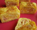 お弁当や朝食に☆キャベツとハムの卵焼き作り方5写真