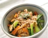 給食☆ピリ辛小松菜丼作り方5写真