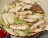 簡単♪長ねぎとしいたけの焼き海苔スープ作り方2写真