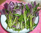 金時草のゴママヨ和えレモン風味作り方1写真