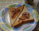絶品！イタリアン塩辛トースト作り方4写真