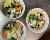 肉無チクワ簡単洋風テリマヨ味野菜炒め作り方13写真