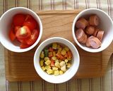トースターで♪彩り野菜のオープンオムレツ作り方1写真