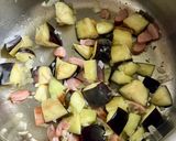 なすとウィンナーの簡単焼きリゾット作り方1写真