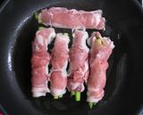 豚こま切れ肉のアスパラ巻き 照り焼き作り方3写真
