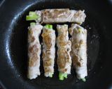 豚こま切れ肉のアスパラ巻き 照り焼き作り方4写真