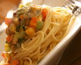 お二人の歩みよりのパスタ「カポナータ風」作り方15写真