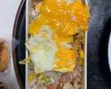 レンジ簡単梅油淋鶏味オムライス弁当作り方15写真
