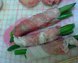 ☆　うずら・トマト・いんげんの肉巻き　☆作り方4写真