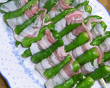 ちょっぴりの豚バラ肉としし唐の串焼き♪作り方6写真