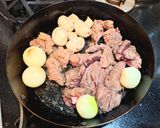 チーズと牛ハラミのトマトソース煮込み作り方3写真