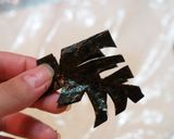 クルクルラップおにぎり 海苔細工作り方1写真