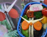 仮面ライダーWキャラ弁作り方12写真