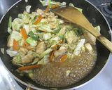 簡単☆野菜と鶏胸肉のあんかけ丼作り方4写真
