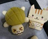 カメさん抹茶メロンパン作り方12写真