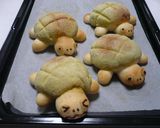 カメさん抹茶メロンパン作り方14写真