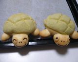 カメさん抹茶メロンパン作り方15写真