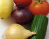毎日の食卓用　インド料理用付け合せサラダ作り方1写真