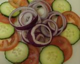 毎日の食卓用　インド料理用付け合せサラダ作り方3写真