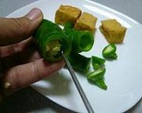しし唐の厚揚げ詰め甘辛からめ作り方1写真