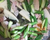 タケノコとアスパラの濃厚クリームパスタ作り方5写真