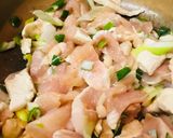 鶏肉＆豆腐の鶏雑炊作り方1写真