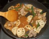 豚肉とれんこんの味噌炒め★作り方5写真