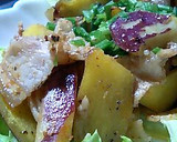 さつまいもと豚肉だけ！うまうま炒め！作り方3写真