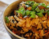 豆鼓とひじきの中華風炊き込みご飯作り方4写真