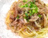 ✿生姜風味♡ひき肉としめじの和風パスタ✿作り方7写真