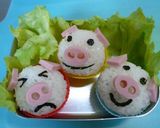 3びきのこぶたべんとう＊キャラ弁＊作り方6写真