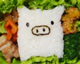 モノクロブーのおにぎり✿キャラ弁作り方2写真