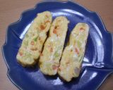 キャベツと人参のチーズ玉子焼き作り方11写真
