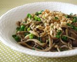 きのこたっぷりバター醤油やきそば（蕎麦）作り方4写真