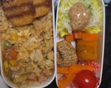 レンジ簡単中華風シーフードレモン味炒飯弁当作り方16写真