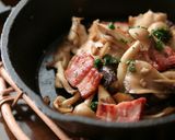 秋の味覚*キノコとゴボウのオープンサンド作り方3写真