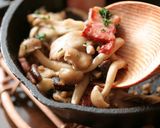 秋の味覚*キノコとゴボウのオープンサンド作り方5写真